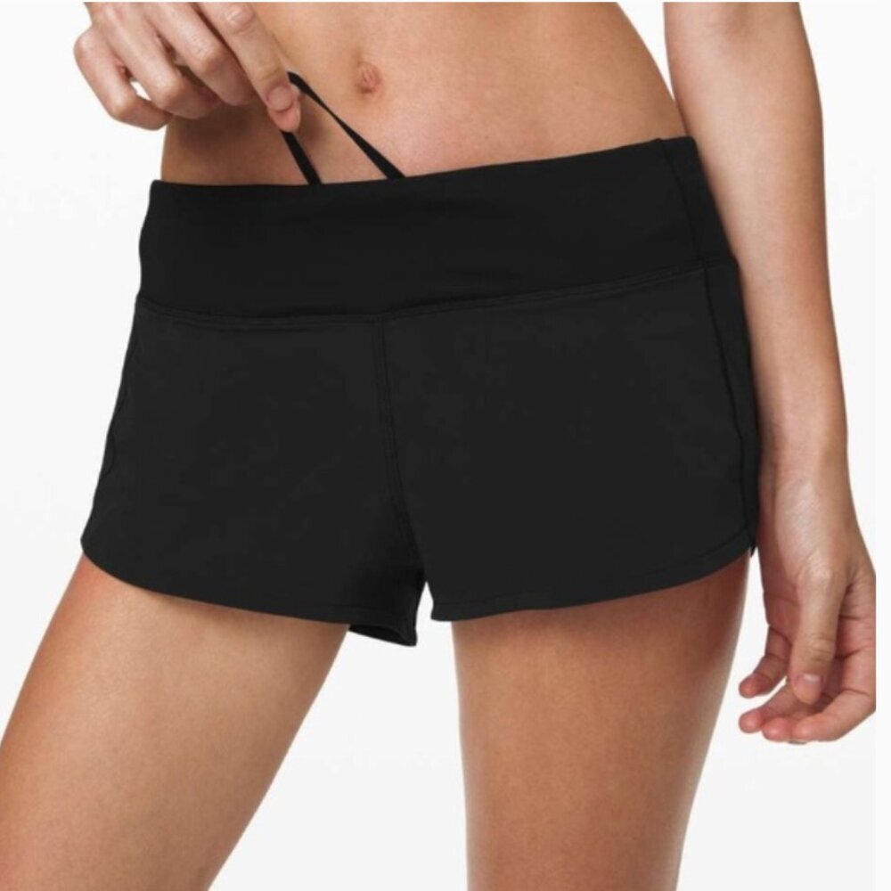 Lululemon Speed Up size 8 Black 2.5” shorts
